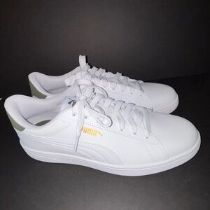 Puma men’s ace court White and Green Sneakers